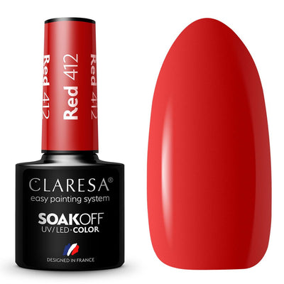Claresa Claresa UV lideró a Gelak 5ml Red 412 Llévame al río