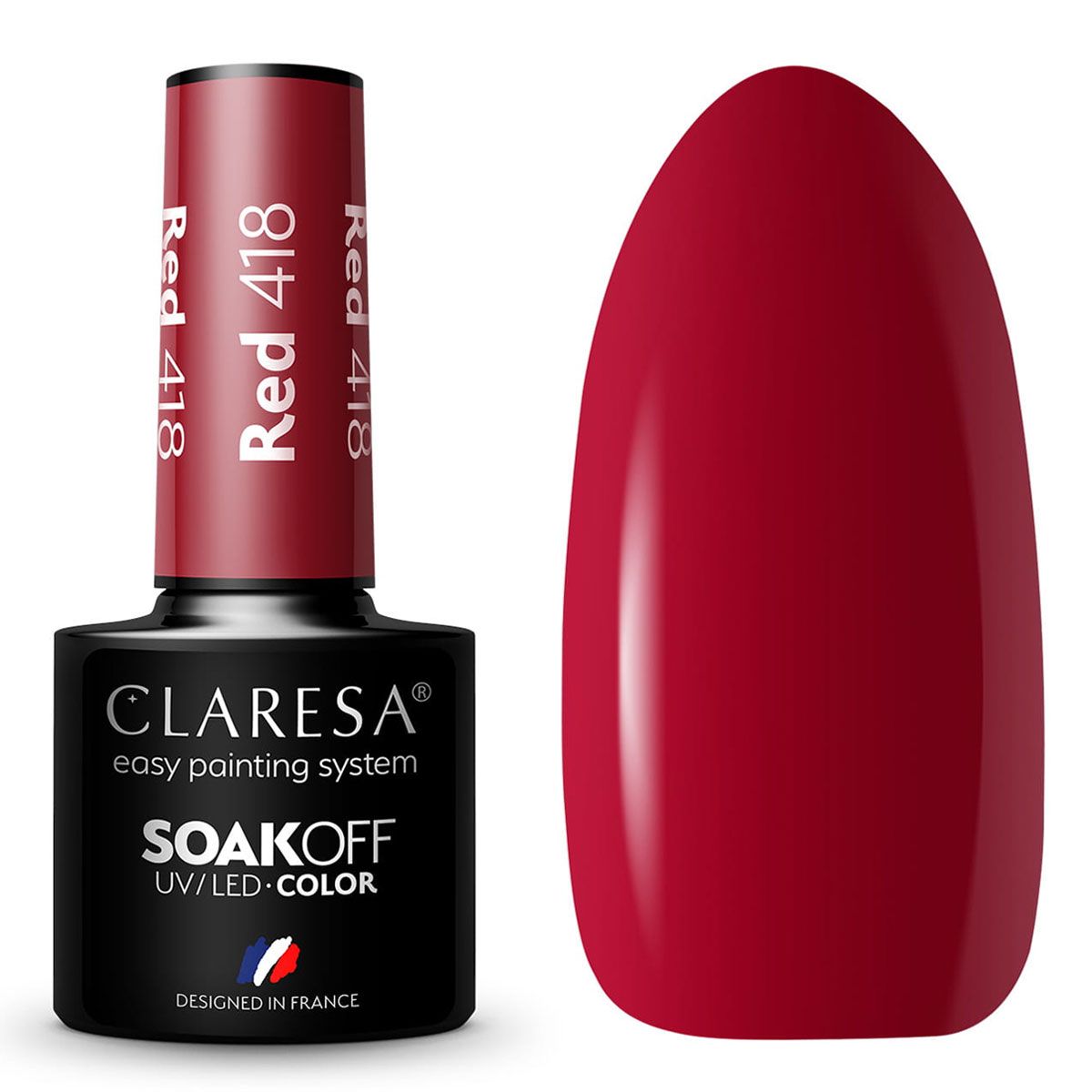 Claresa Claresa UV lideró a Gelak 5ml Red 418 Llévame al río