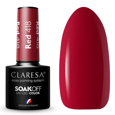 Claresa Claresa UV lideró a Gelak 5ml Red 418 Llévame al río