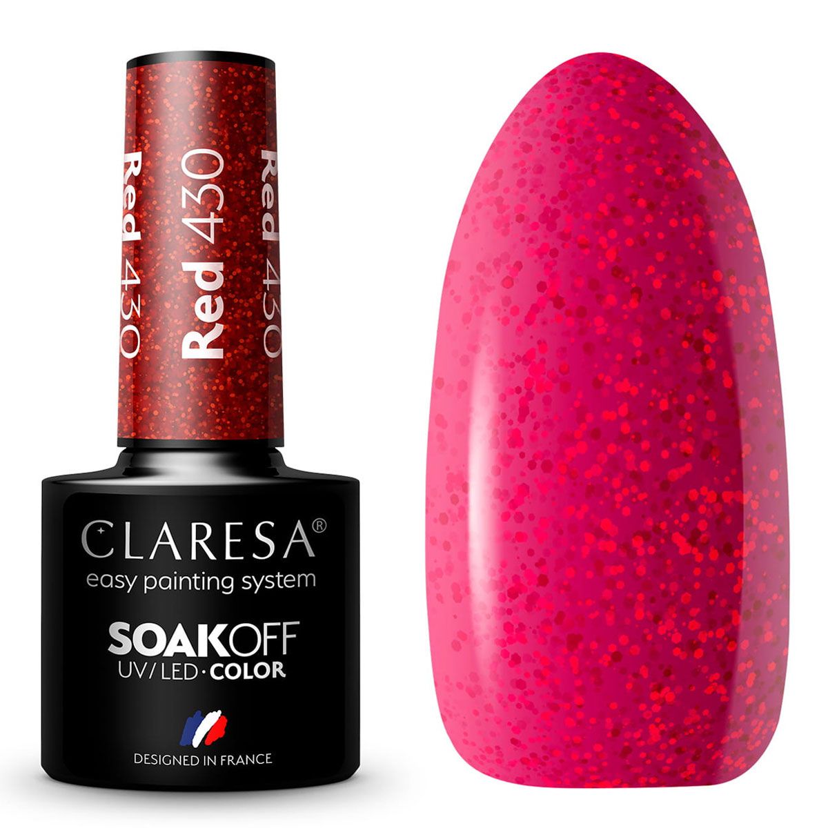 Claresa Claresa UV LED Gelak 5ml Rojo 430 Explosión de arco iris