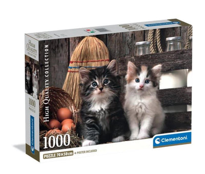 Clementoni puzzel 1000 stukjes lovely kittens