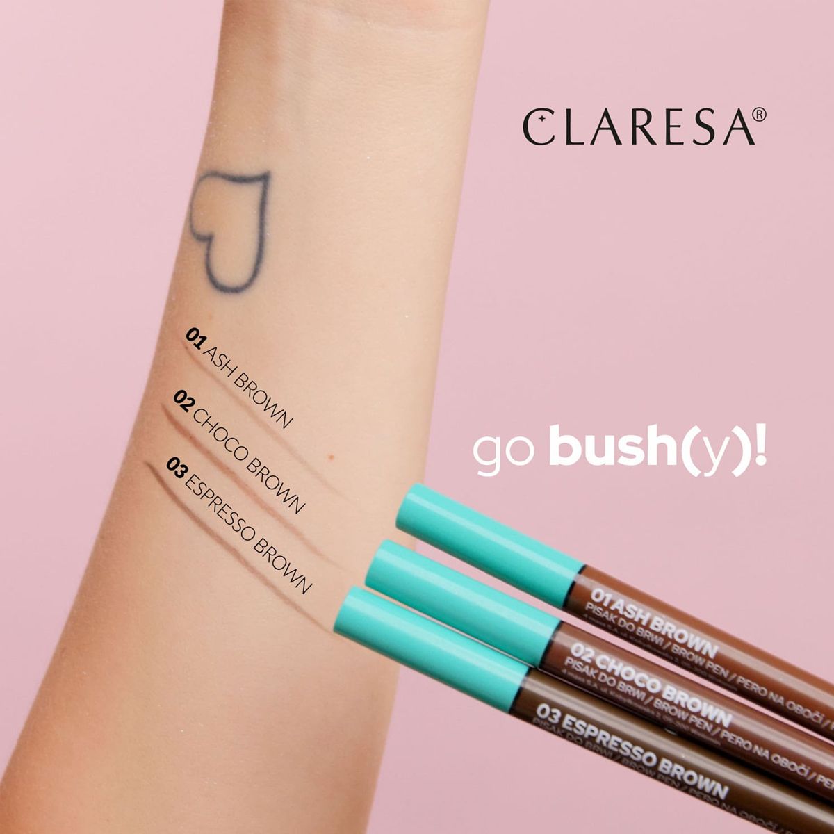 Claresa Claresa Go Bushy Eyebruuwpen 02 Choco Brown