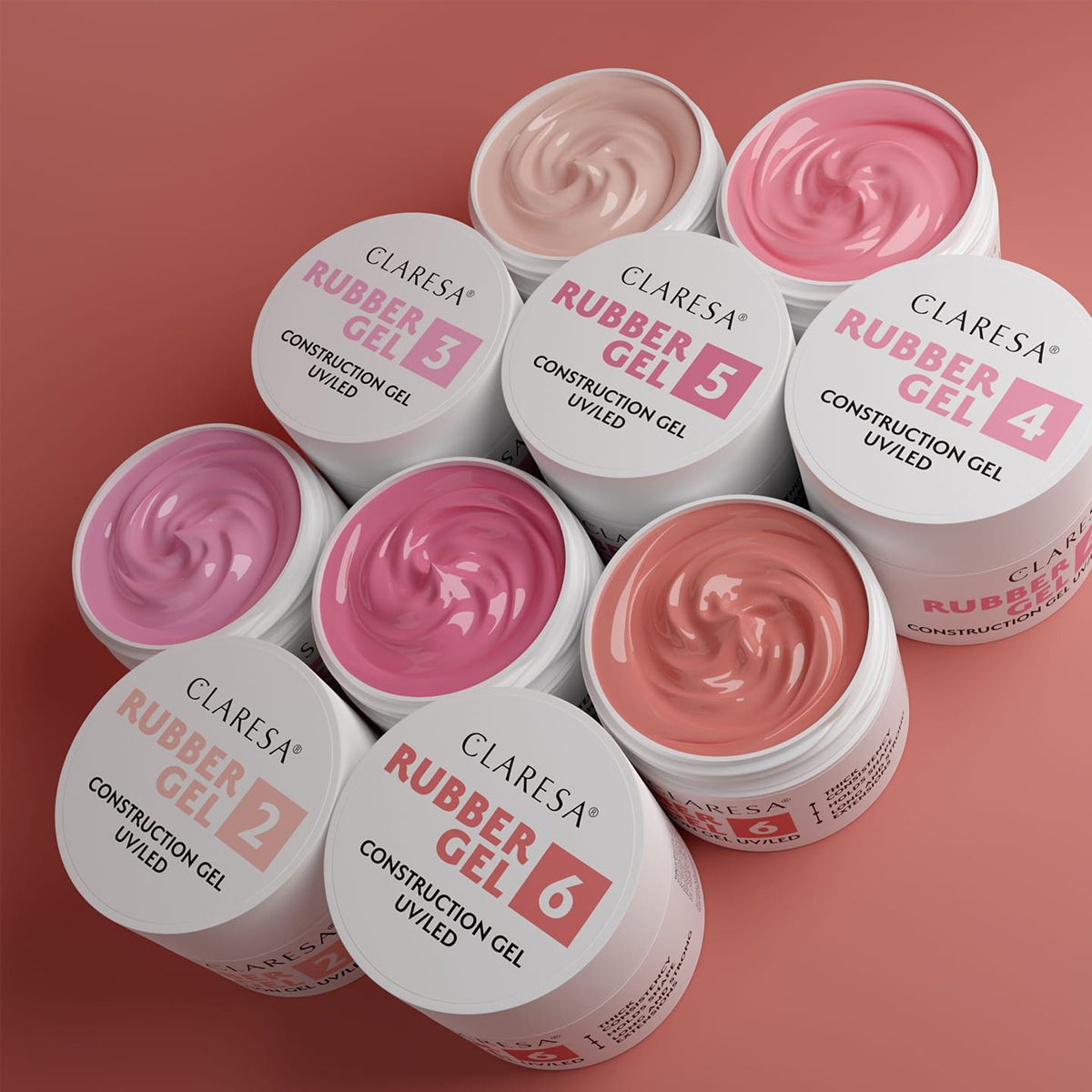 Claresa rubber gel 5 raspberry pink 90gr.