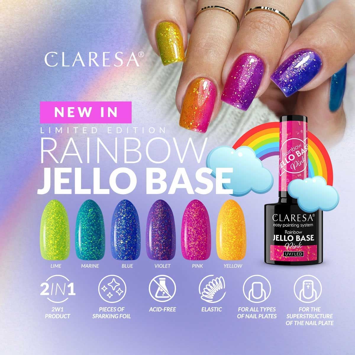 Claresa Claresa Rainbow Jello Base Coat Marine 5ml