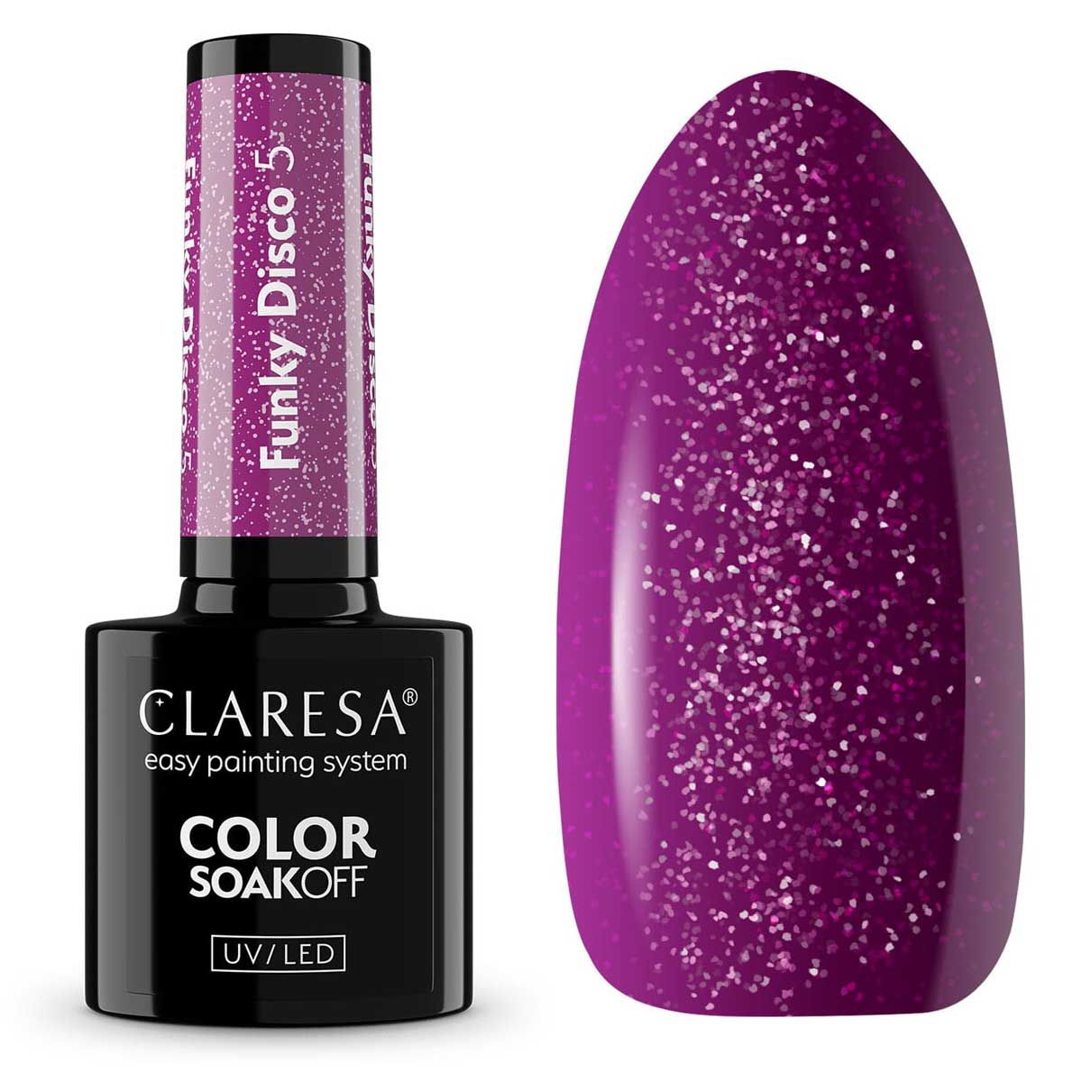 Claresa Claresa UV Led Gellak 5ml Funky Disco 5 Venyl Vinyl