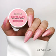 Claresa keratine soft easy builder gel glimmer pink 45gr. - afbeelding 3