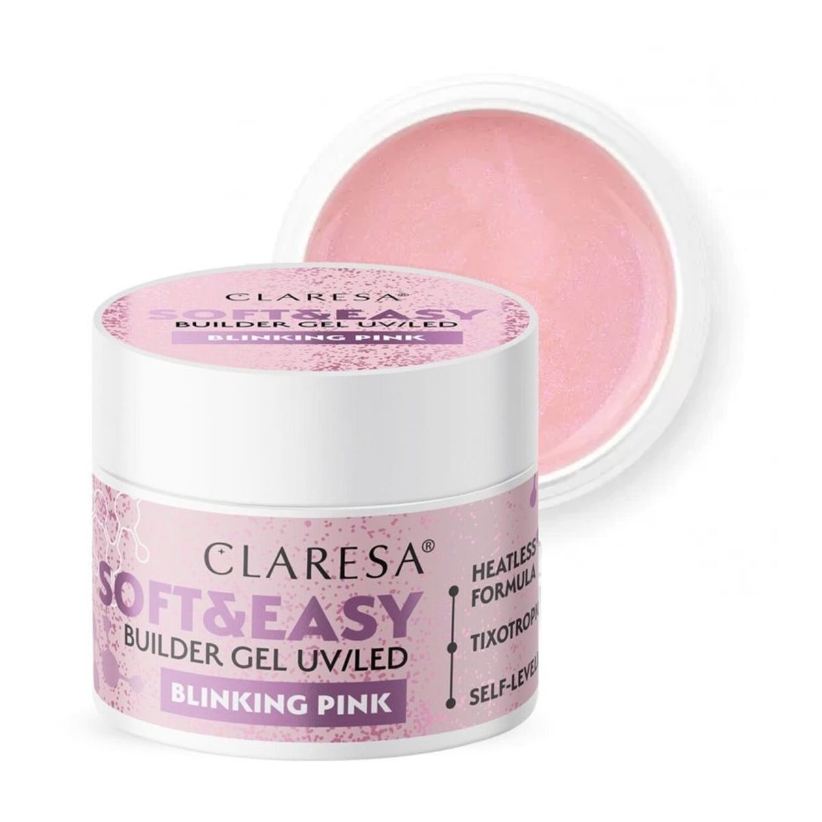 Claresa Claresa Keratin Soft Easy Builder Gel lampeggiante rosa 90GR.