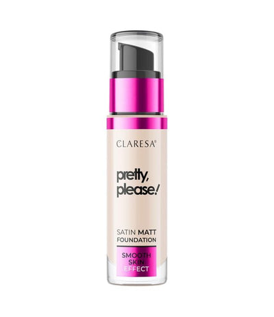 Clarisa Clarisa Satin Matt Foundation Pretty, per favore! 01 Luce giusta 34GR.