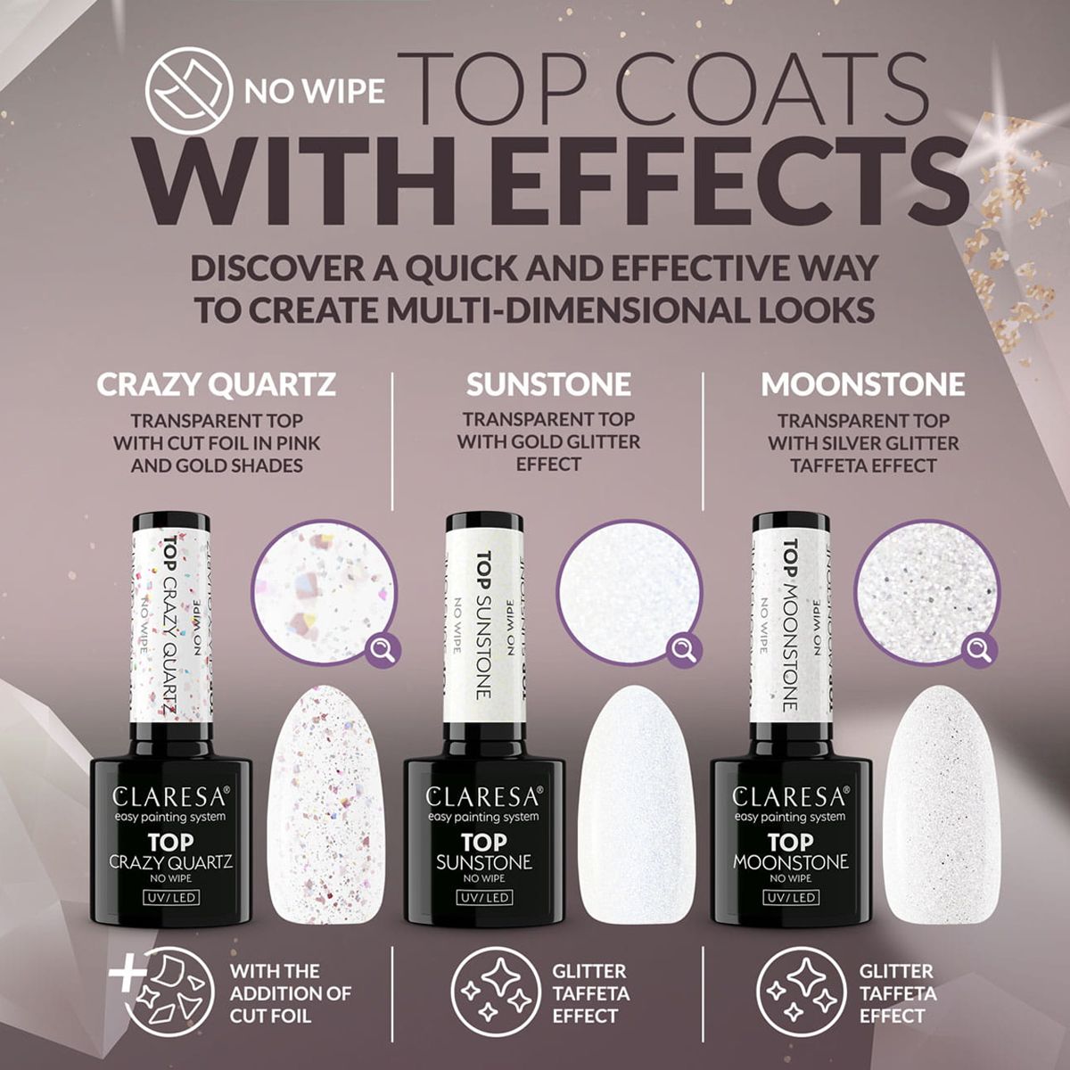 Claresa top moonstone no wipe 5ml