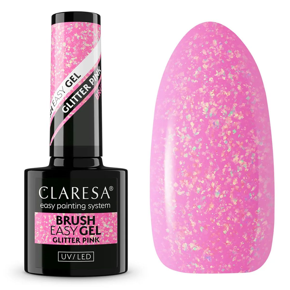Pannello ClareSa Easy Gel Glitter rosa 5ml