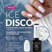 Claresa top coat no wipe ice disco 5ml - afbeelding 2