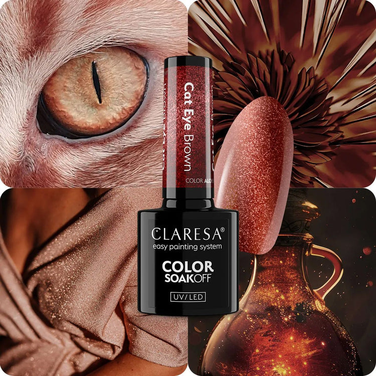 Claresa uv led gellak 5ml color alchemy - cat eye brown