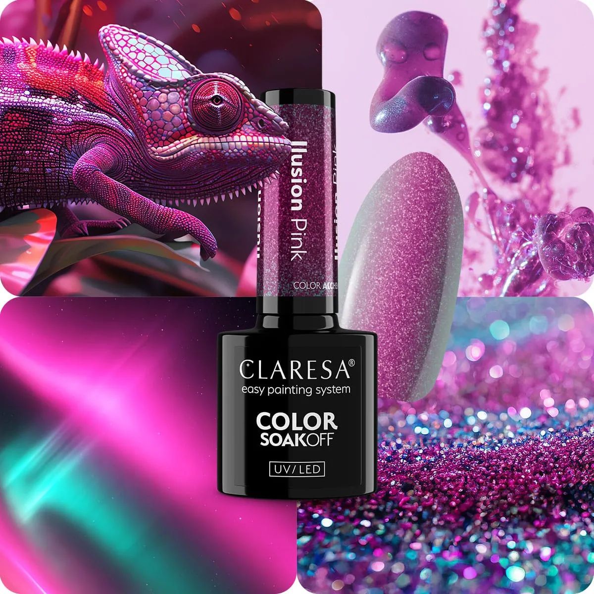 Smalto gel uv led Claresa 5ml color alchemy - rosa illusione