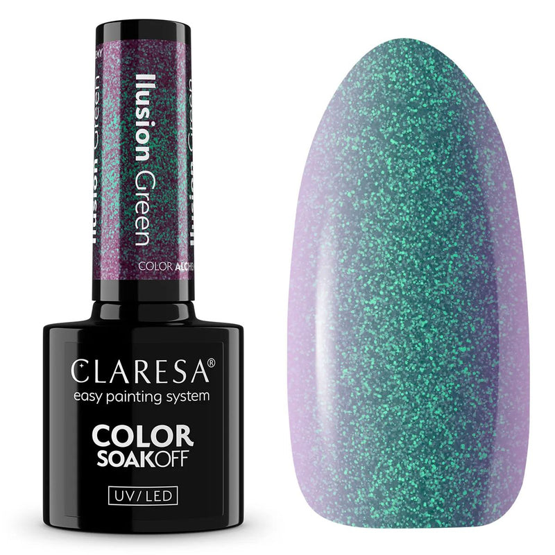 Smalto gel uv led Claresa 5ml color alchemy - illusion green