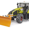 Bruder Tractor Claas Axion 950 con cadenas de nieve y revista de equipo