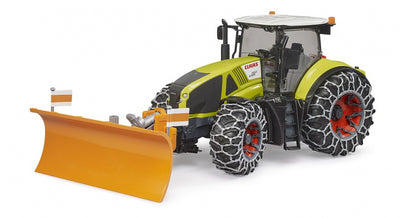Bruder Tractor Claas Axion 950 con cadenas de nieve y revista de equipo