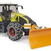 Bruder Tractor Claas Axion 950 con cadenas de nieve y revista de equipo