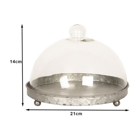 Clayre EEF Clayre EEF STOLP 6GL2491 Grigio trasparente 21x15 cm