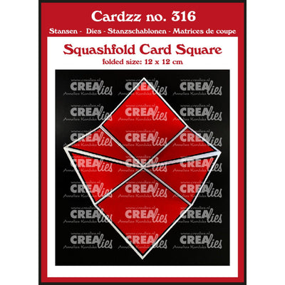 Crealies • cardzz squash tarjeta plegable cuadrada 12 cm