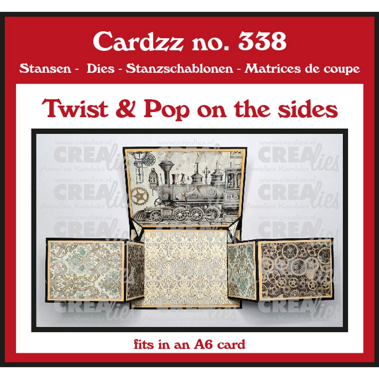 Crealies • fustella cardzz twist pop su entrambi i lati
