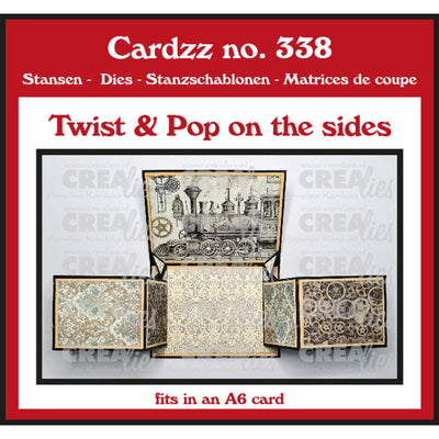Crealies • troquel de corte cardzz con giro pop en ambos lados