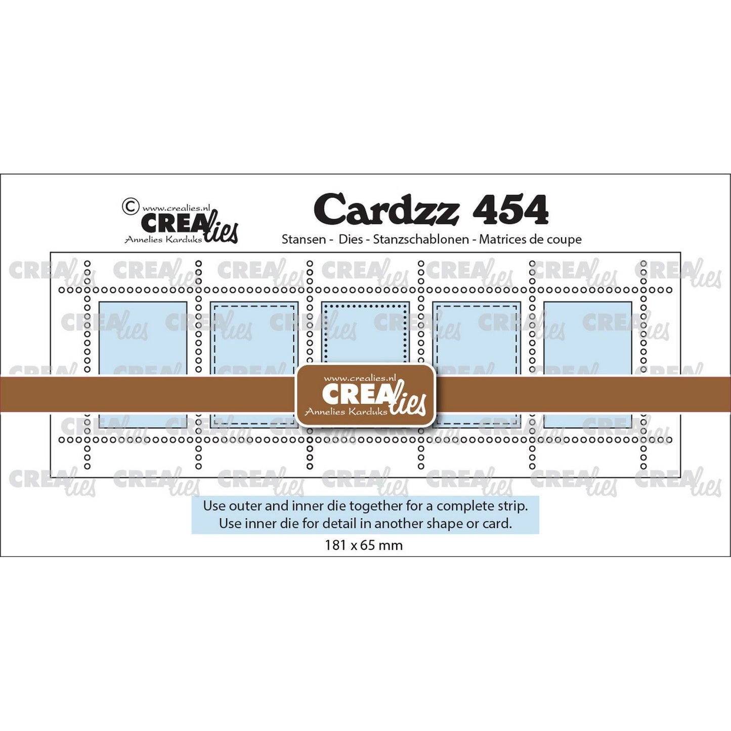 Crealies • cardzz postzegelstrip xl 5x verticale rechthoeken