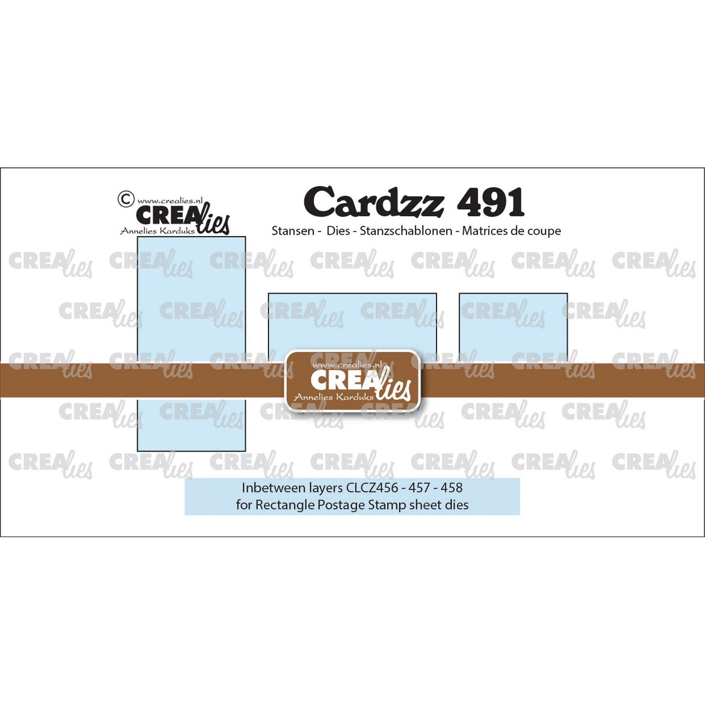 Crealies • troquel cardzz 3x capa intermedia para clcz456, clcz457 clcz458