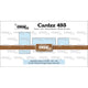 Crealies • troquel cardzz 3x capa intermedia para clcz462, clcz463 clcz464