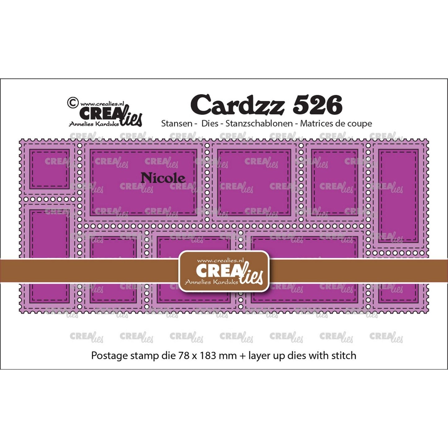 Crealies • cardzz snijmallen postzegelframe slimline nicole