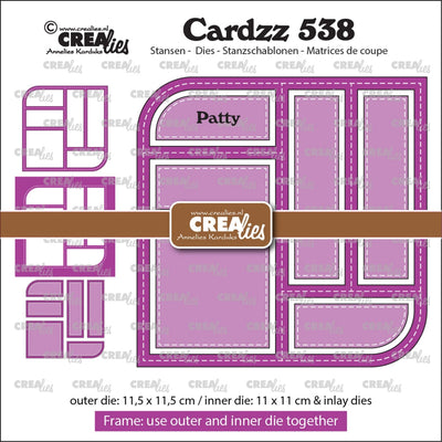 Crealies • patty con incrustaciones de marco cardzz