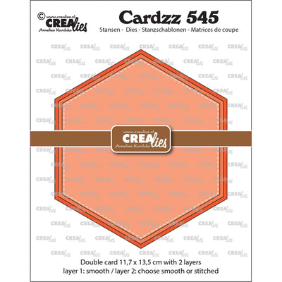 Crealies • cardzz hexágono de doble carta