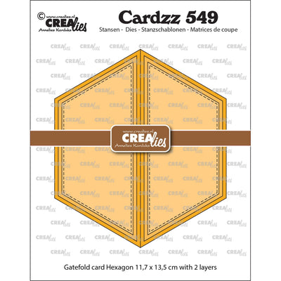 Crealies • tarjeta desplegable cardzz hexagonal