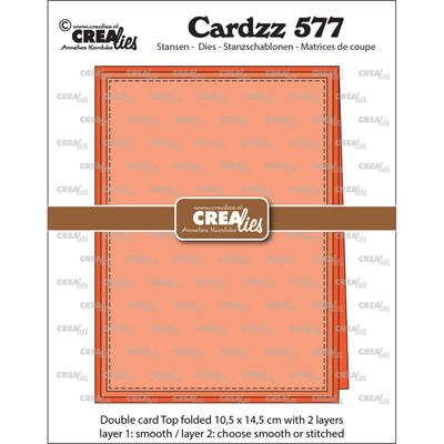 Crealies • cardzz tarjeta doble 10,5 x 14,5 cm (plegada por arriba)