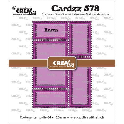 Crealies • plantilla de corte cardzz marco de sello postal karen