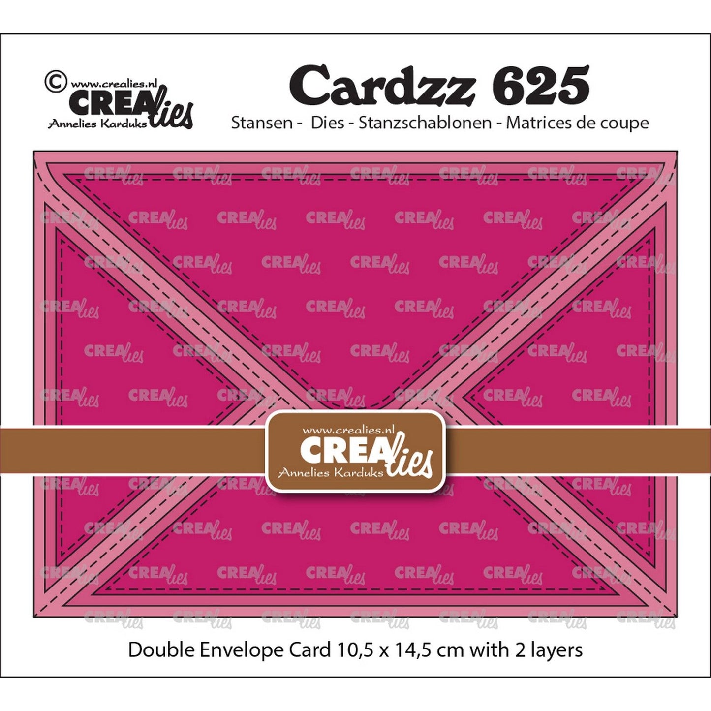 Crealies • cardzz dubbele envelopkaart rechthoekig