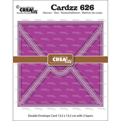 Crealies • cardzz tarjeta doble sobre cuadrada