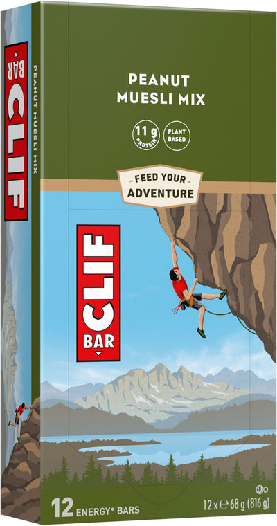 Barretta energetica Clif Bar 12x68g scatola | mix di muesli alle arachidi