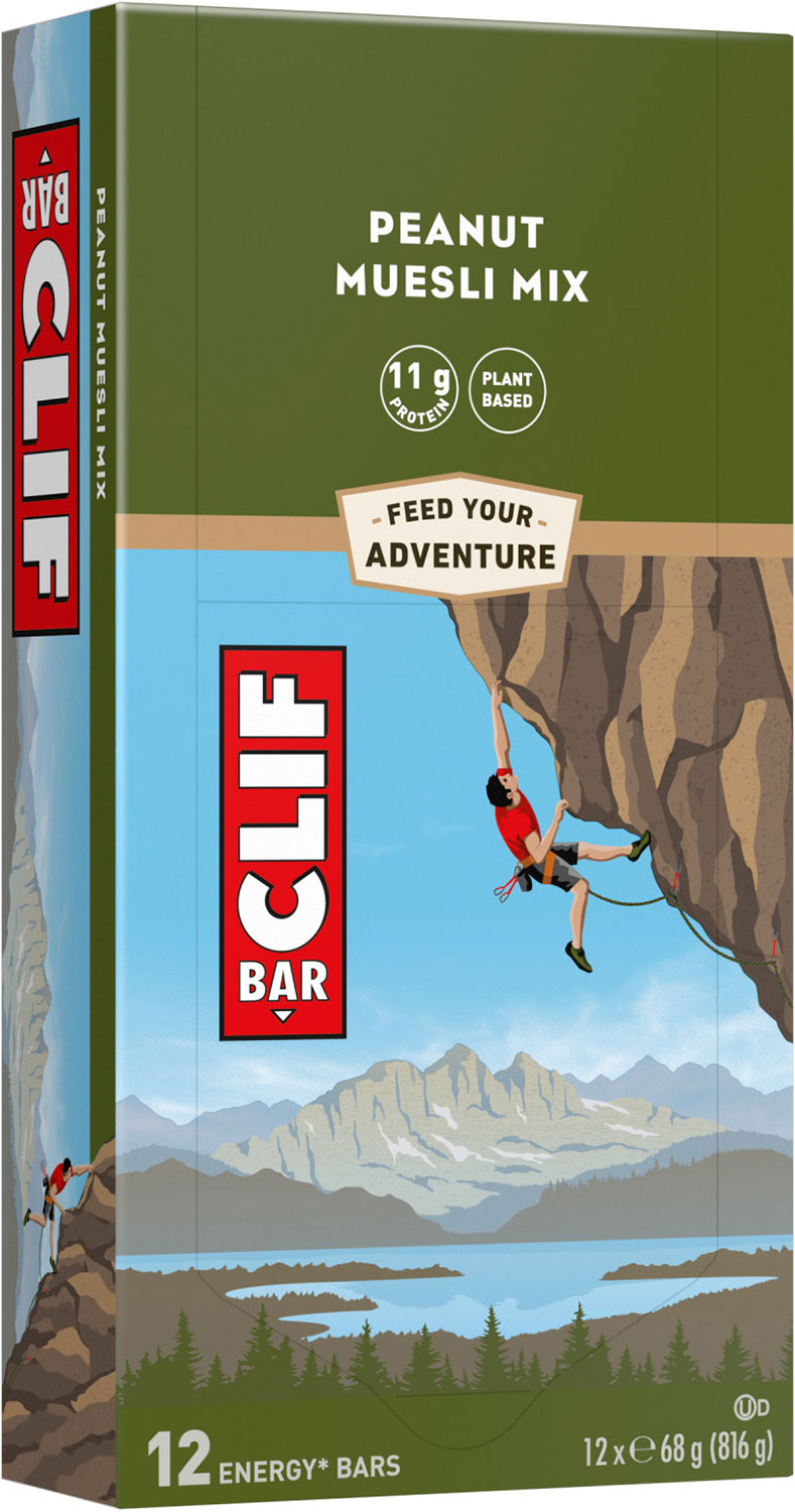 Barretta energetica Clif Bar 12x68g scatola | fondente al cioccolato e mandorle
