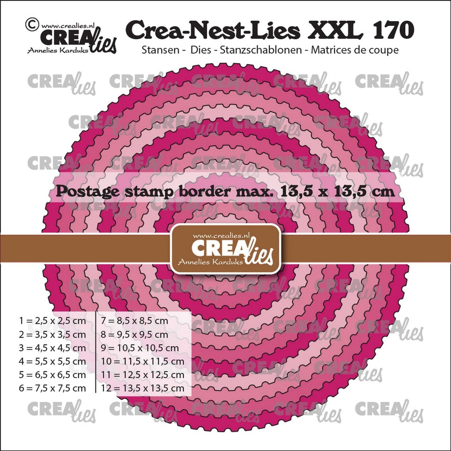Crealies • sagoma di taglio per cerchi con bordo timbro