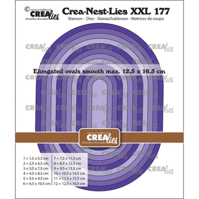 Crealies • crea-nest-lies xxl uitgerekte ovalen glad (past onder xxl175)