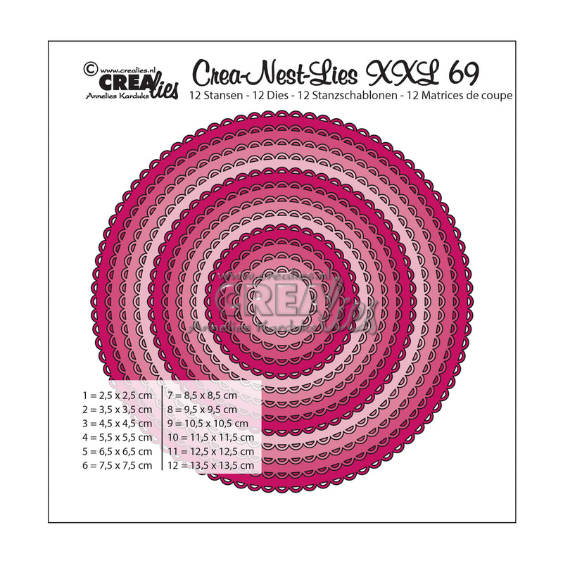 Crealies • plantilla de corte crea-nest-lies xxl nº69 círculos
