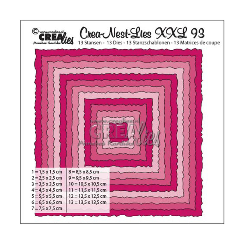 Crealies • crea-nest-lies quadrati xxl con bordi grezzi
