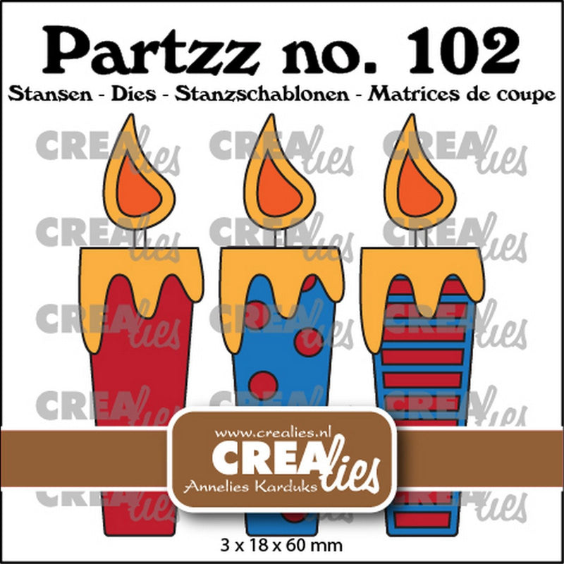 Crealies • partzz 3 candele