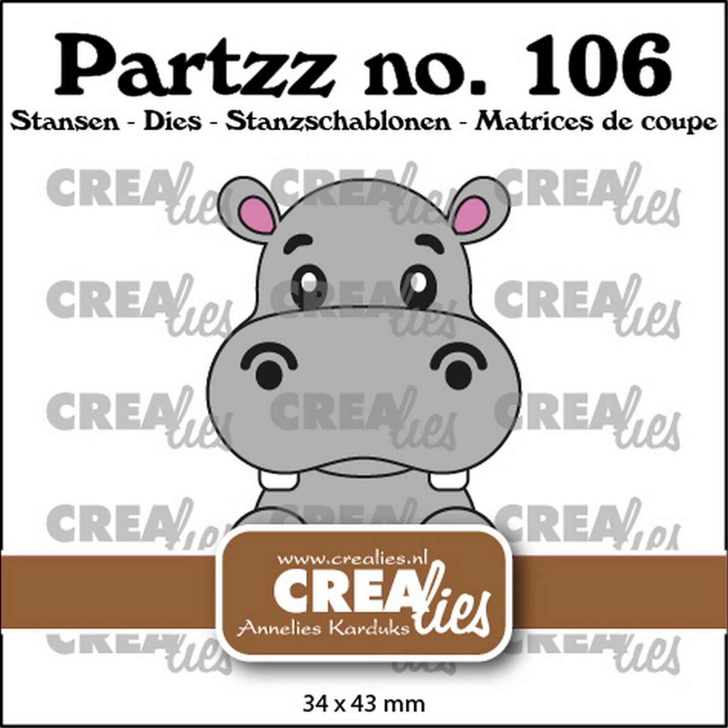 Crealies • partzz die hipopótamo