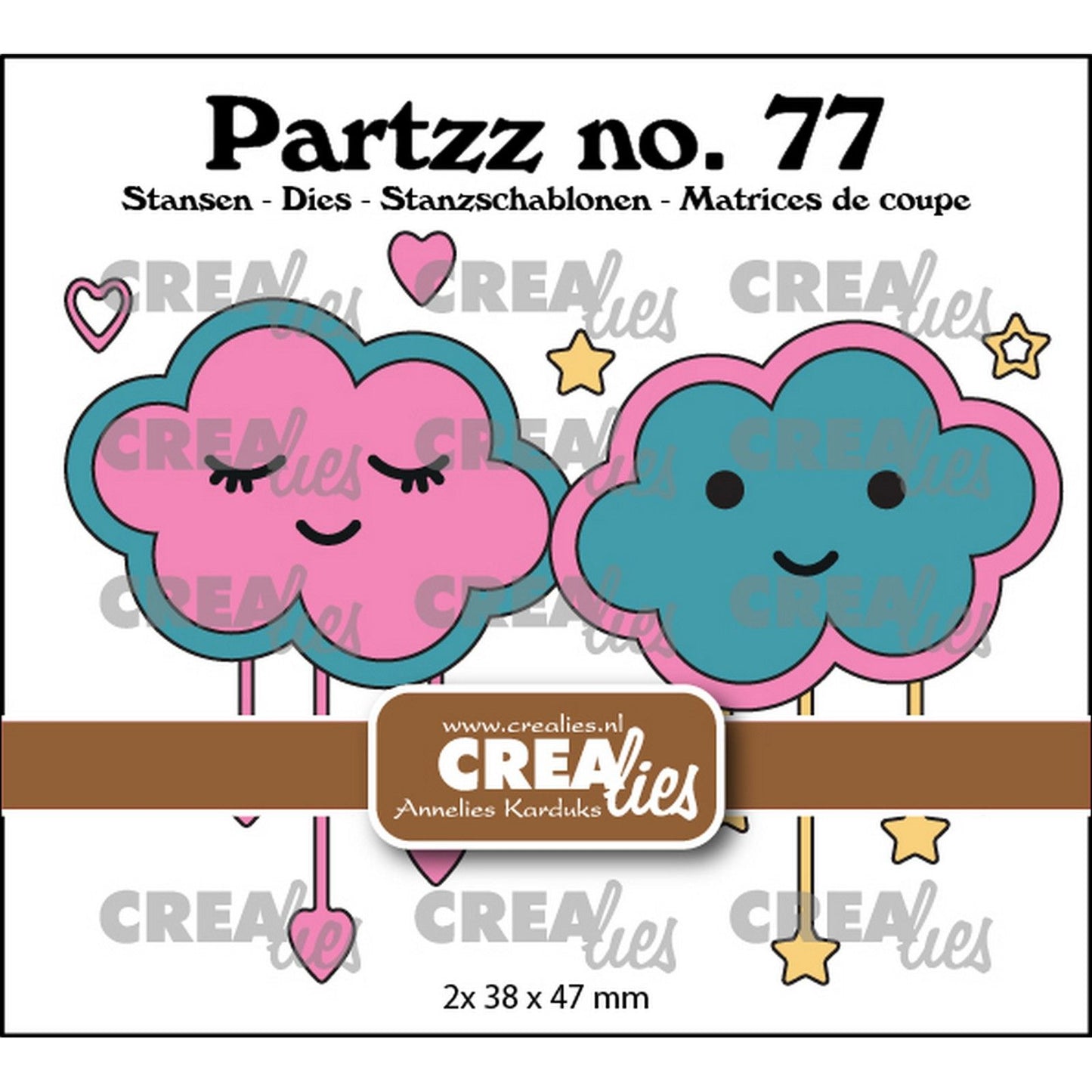 Crealies • partzz vrolijke wolkjes