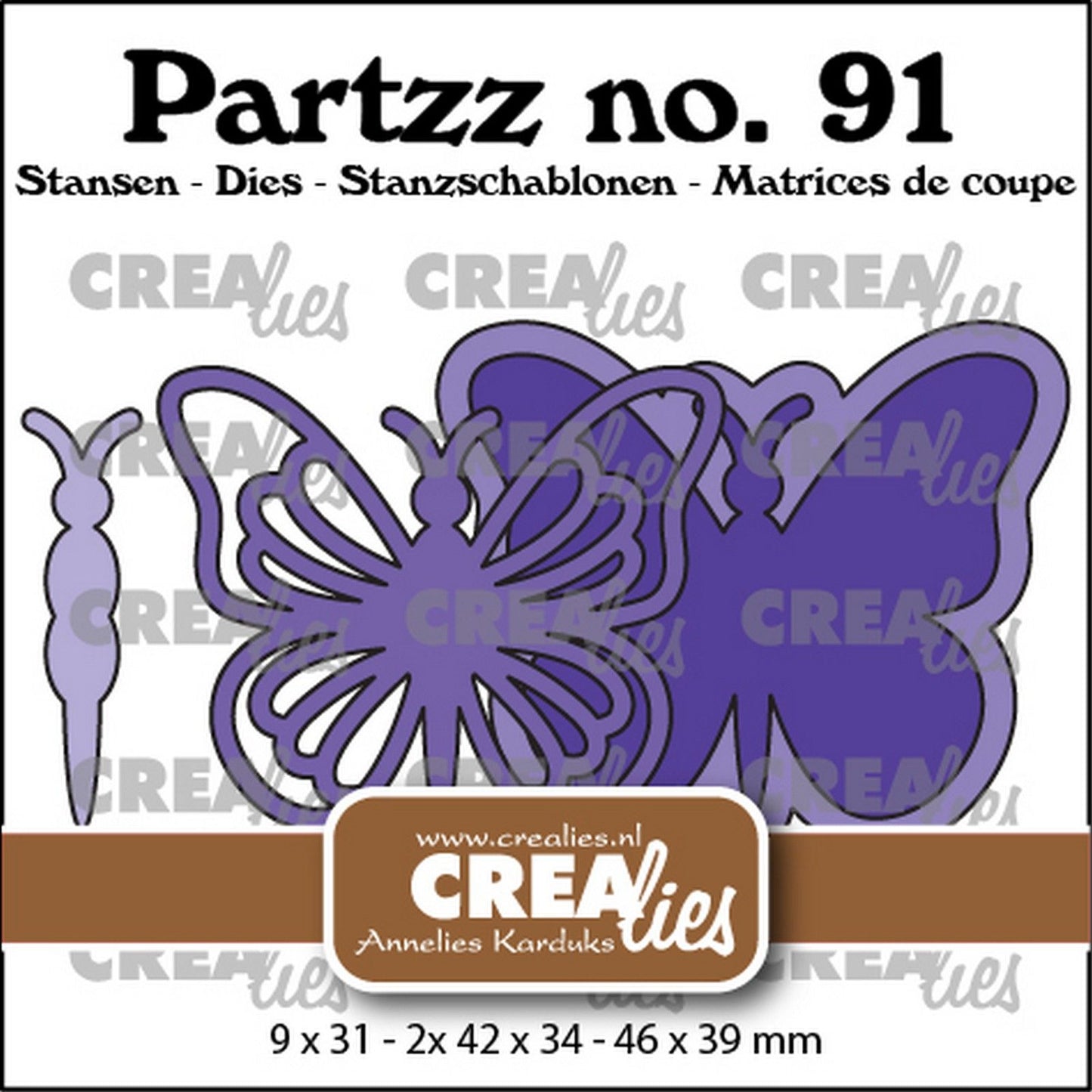 Crealies • snijmal vlinder a groot