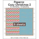 Crealies • paperzz 6x lenzuolo natalizio accogliente 2: zigzag + blu