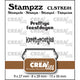 Crealies • stampzz stempelset kerst 01: 2 teksten + 1 tag label