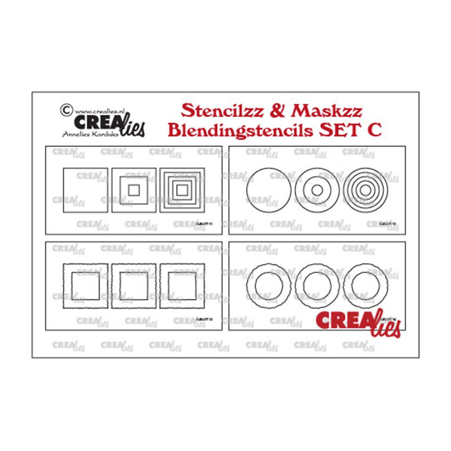 Crealies • stencilzz 4x bordi lisci e ruvidi slimline