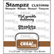 Crealies • stampzz stempelset overlijden 02: 2 teksten + 1 tag label